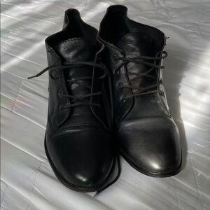 Nine West Black Leather Ankle Booties